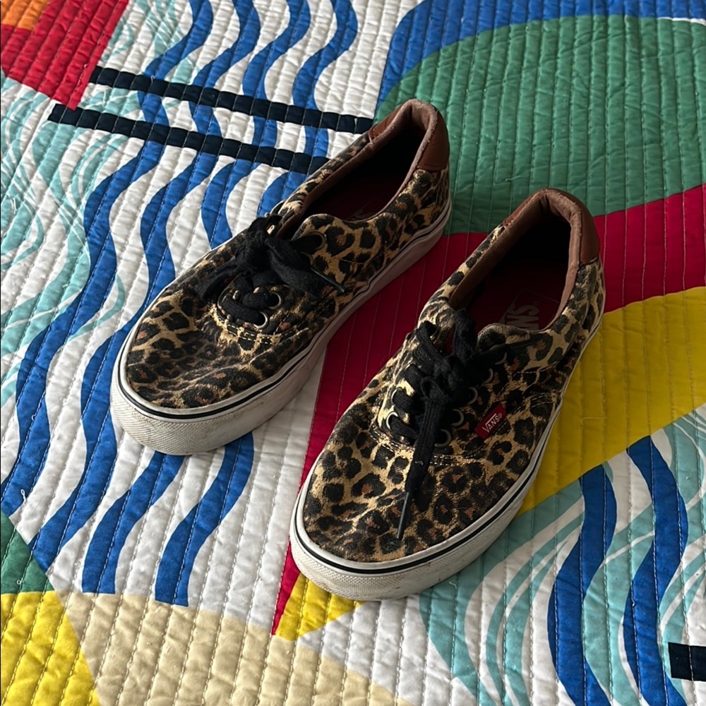 Leopard Print Van’s shoes